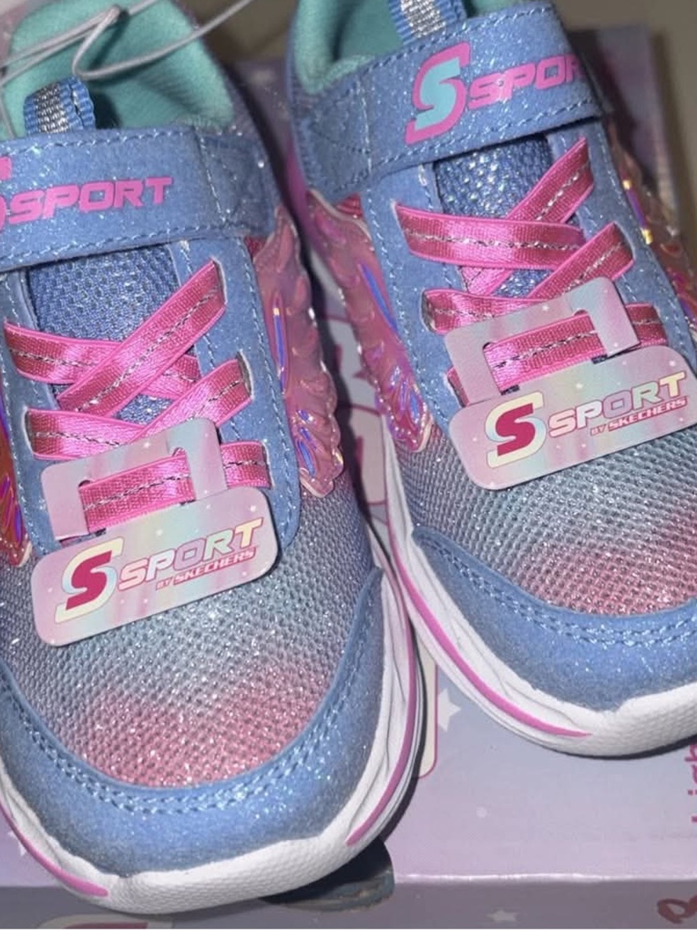Skechers Kids Sneakers in Blue & Pink